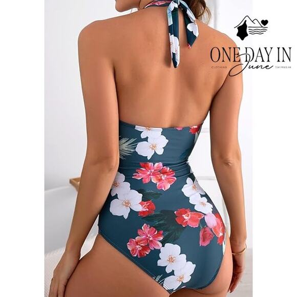 B2Prity High Neck Tummy Control one Piece Swimsuit Size XL - Picture 2 of 6